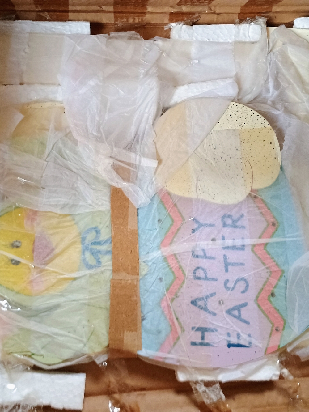 Vintage Lighted Easter Peeper Windows Silhouette Decoration Item 30179